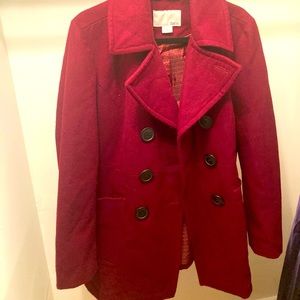 Women’s XL red pea coat